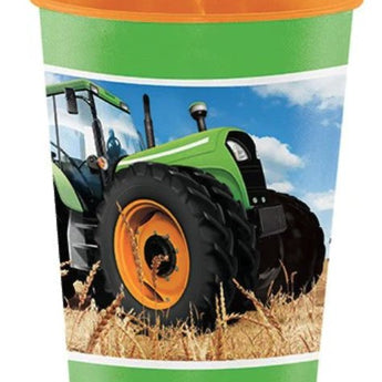 Verre De Plastique 16Oz - Tracteur Vert Party Shop