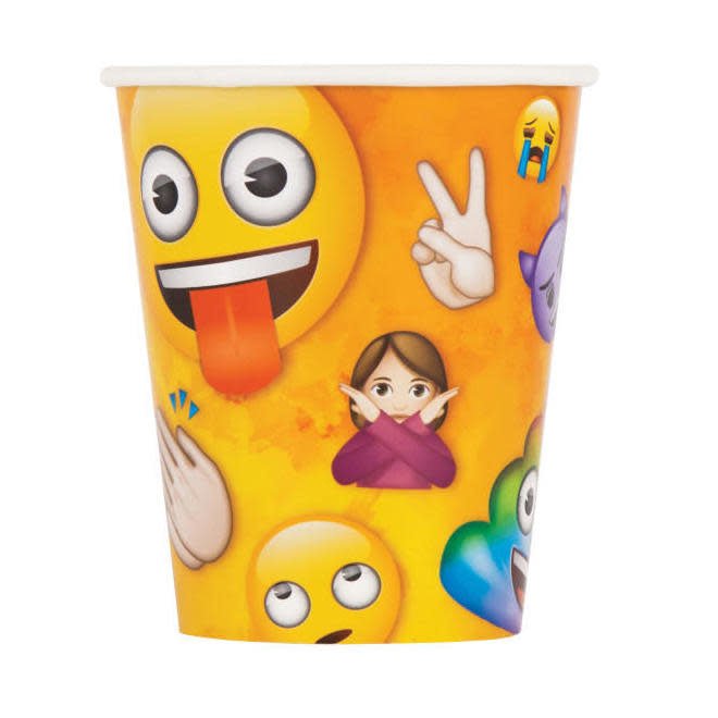 Verre En Carton 9Oz (8) - Emoji Arc - En - Ciel Party Shop