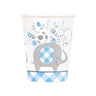 Unique - Verres (8) - Éléphant Bleu Floral - Party Shop
