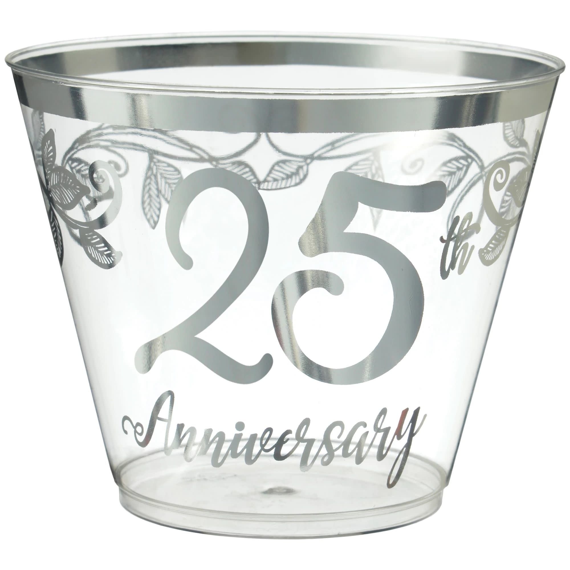 Verres 9Oz ( 30) - 25E Anniversaire Mariage Party Shop