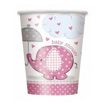 Verres 9Oz (8) - Éléphants Rose Party Shop