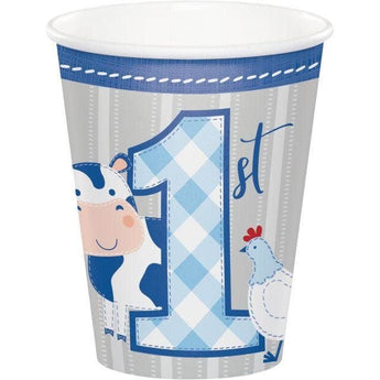 Verres 9Oz (8) - Fête À La Ferme Garçon Party Shop