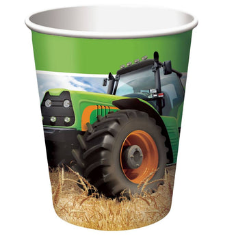 Verres 9Oz (8) - Tracteur Vert Party Shop