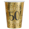 Santex - Verres 9Oz - Étincelant Or 50 Ans (10) - Party Shop