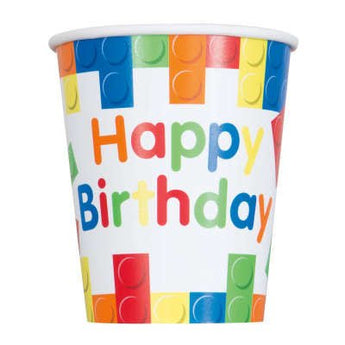 Verres 9Oz Fête En Blocs (8) Party Shop