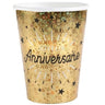 Santex - Verres 9Oz - Joyeux Anniversaire Or (10) - Party Shop