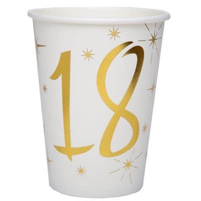 Verres 9Oz Or 18 Ans (10) Party Shop