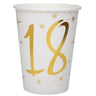 Santex - Verres 9Oz - Or 18 Ans (10) - Party Shop
