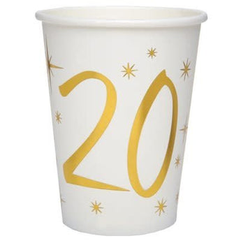 Verres 9Oz Or 20 Ans (10) Party Shop