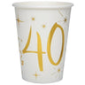 Santex - Verres 9Oz - Or 40 Ans (10) - Party Shop