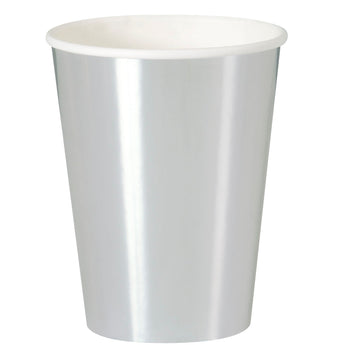 Verres À Carton 12Oz (8) - Argent Party Shop