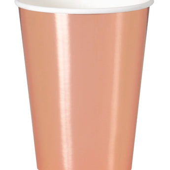 Verres À Carton 12oz (8) - Rose Gold Party Shop