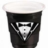 RUBIES - Verres À Shooter (12) - Noir Avec Motifs Tuxedo - Party Shop