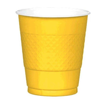 Verres De Plastique 12Oz (20) - Jaune Party Shop