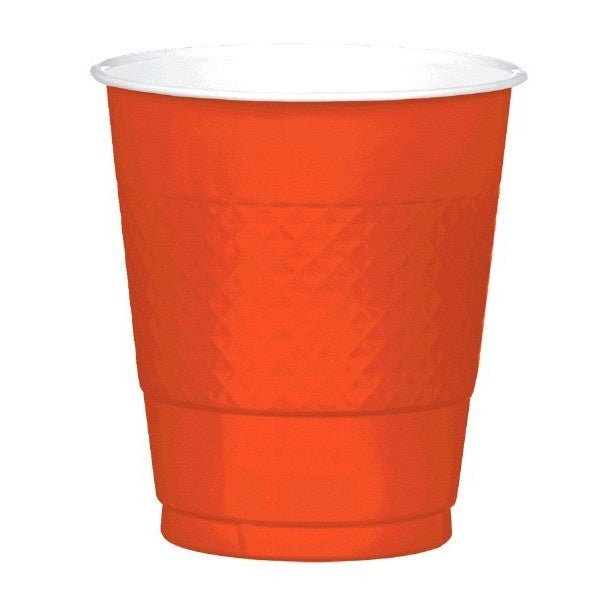 Verres De Plastique 12Oz (20) - Orange Party Shop