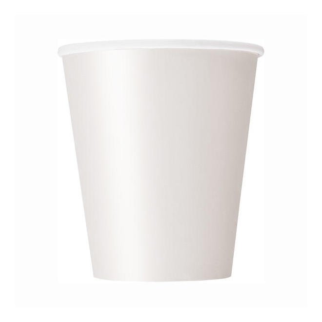 Verres En Carton 9 Oz (8) Blanc Party Shop