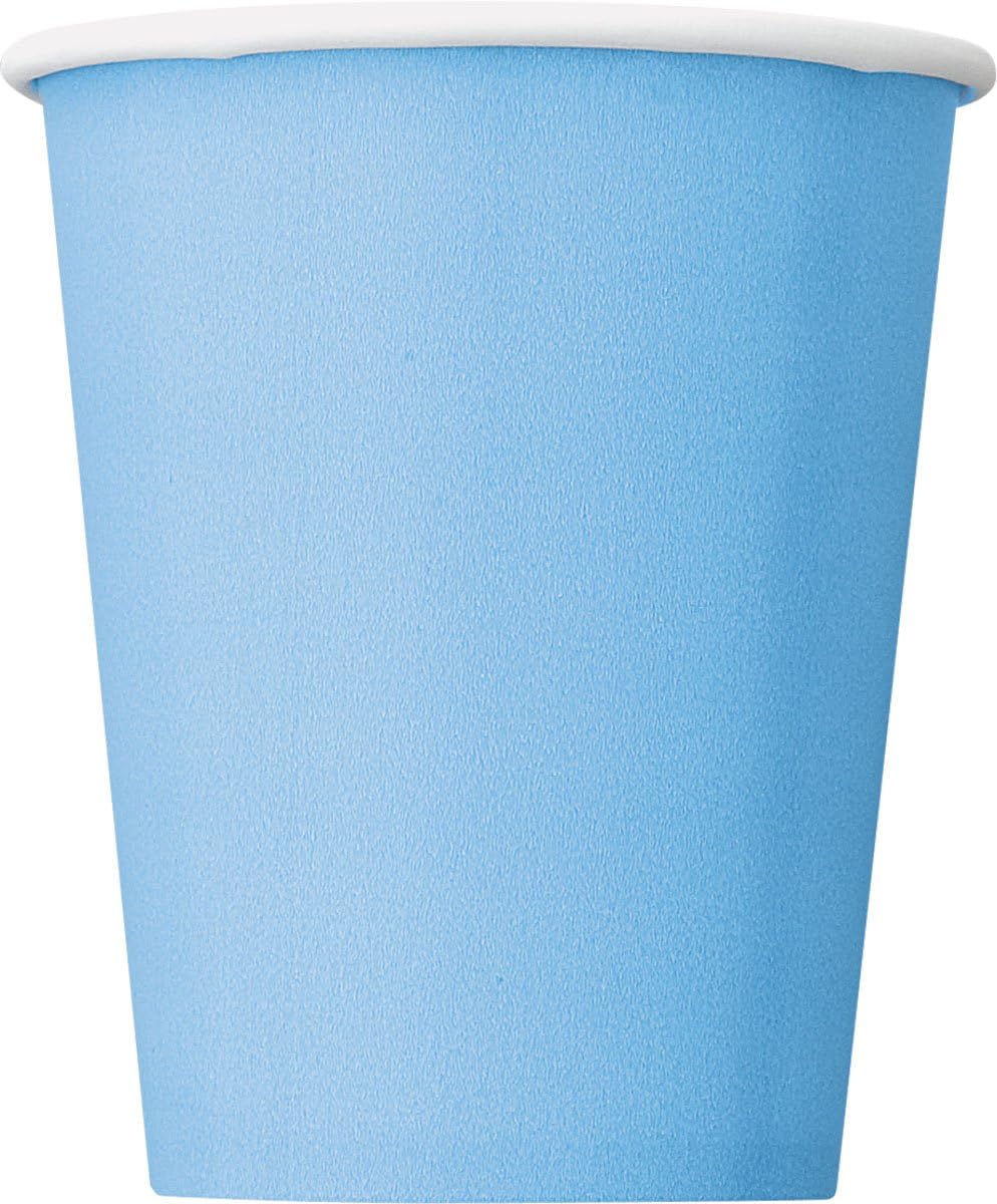 Verres En Carton 9 Oz (8) Bleu Pale Party Shop