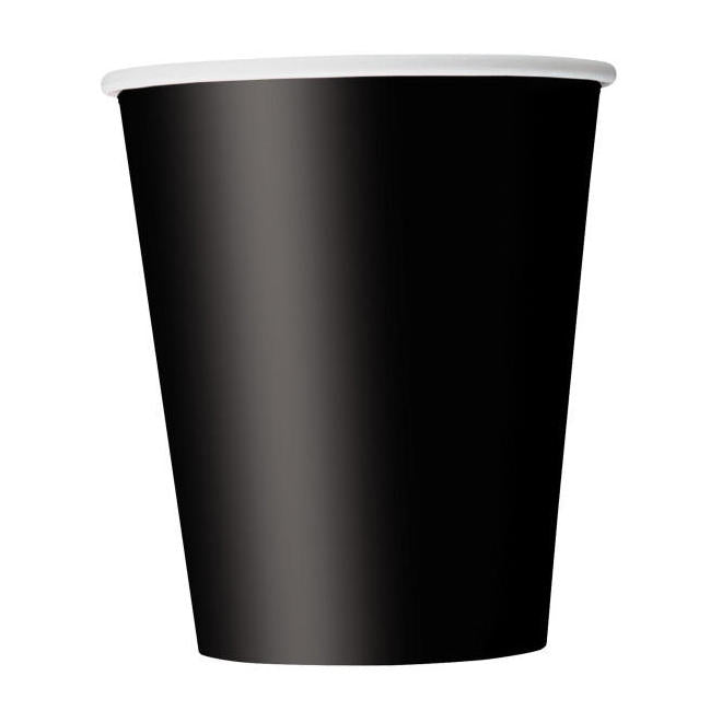 Verres En Carton 9 Oz (8) Noir Party Shop