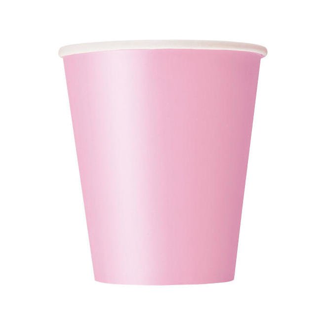 Verres En Carton 9 Oz (8) Rose Pale Party Shop