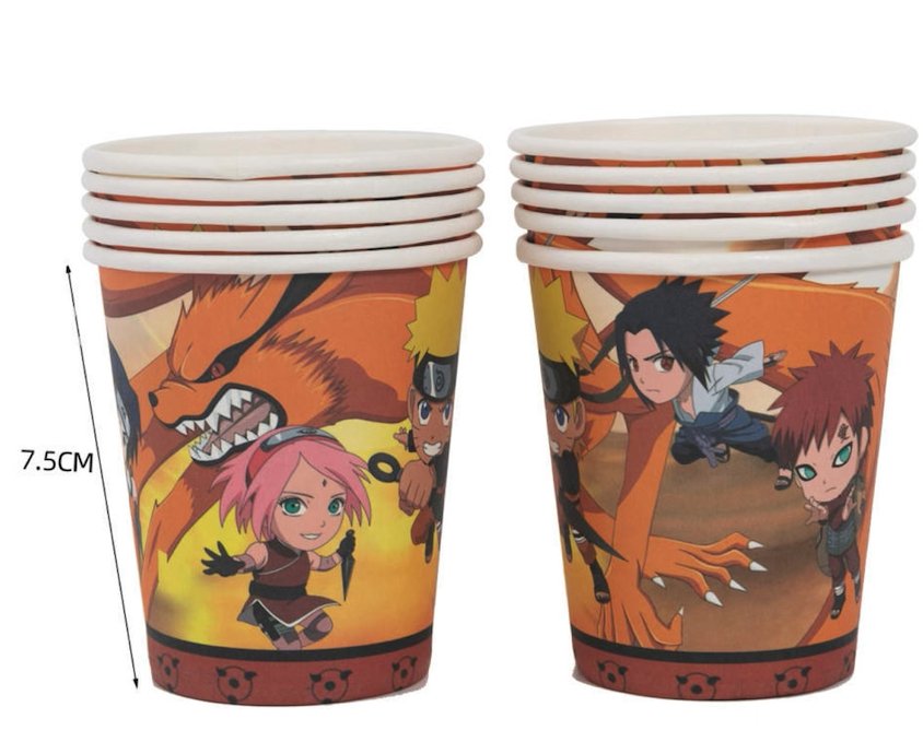 Verres En Carton 9Oz (10) - Naruto Party Shop