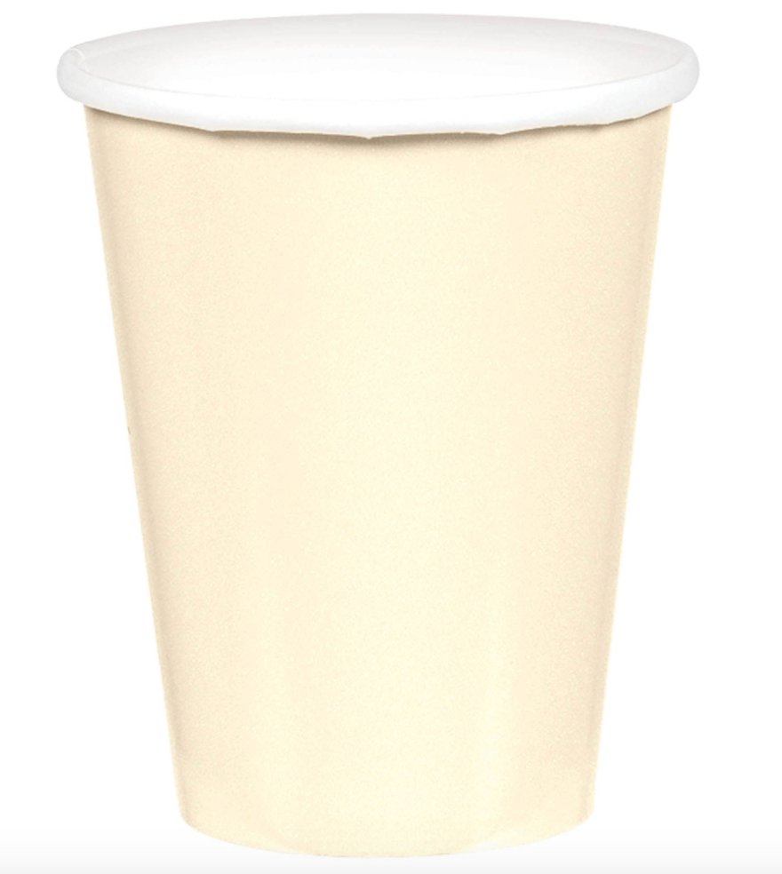 Verres En Carton 9Oz (20) - Crème Vanille Party Shop