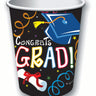 RUBIES - Verres en carton 9oz (8) - Graduation - Party Shop