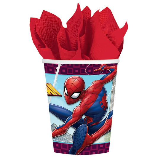 Amscan - Verres En Carton 9Oz (8) - Spider-Man - Party Shop