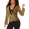 RUBIES - Veste Adulte - Disco En Sequin Or - Party Shop
