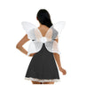 KBW global - White lace fairy wings with delicate petal-shaped design. Lightweight and elegant accessory for angel costumes, fairies, Christmas, Halloween or fantasy parties - Party shop