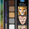 Woochie animal-themed water-activated face paint palette with 6 colors and brush – perfect for kids' parties, costumes, and quick-drying makeup - Cinema Secret - Party Shop