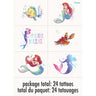 Unique - Tatouage (24) - La Petite Sirene Ariel Disney - Party Shop