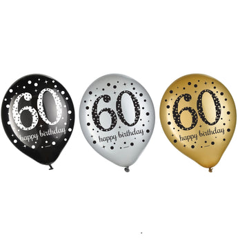 Sac De 15 Ballons - Célébration 60 - Party Shop