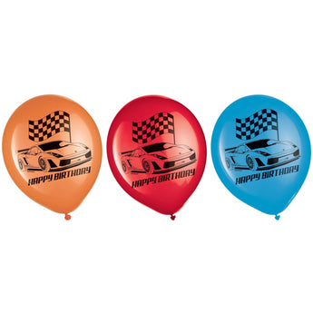 Sac De 6 Ballons En Latex 12Po - Hot Wheels - Party Shop
