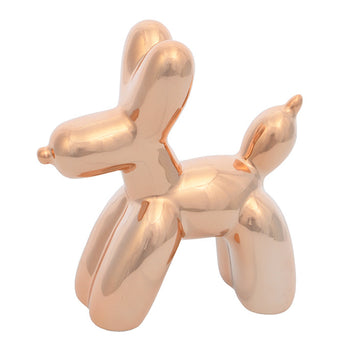 Pesée À Ballon Chien En Céramique Rose Gold 5" X 5.5" - Party Shop