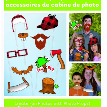 Accessoires Pour Photobooth (10) - Bois & Carreaux - Party Shop