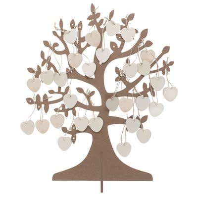 Arbre À Voeux + 50 Coeurs Bois Naturel Party Shop