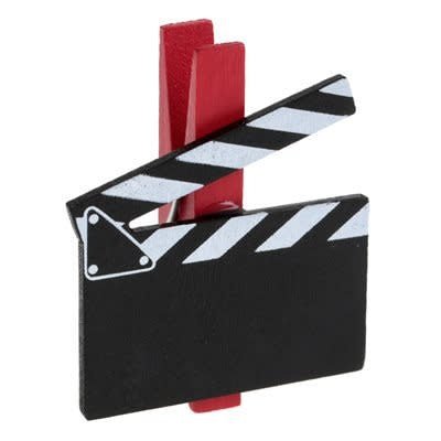 Ardoise Hollywood Sur Pince Rouge 5 X 5 Cm (6) Party Shop