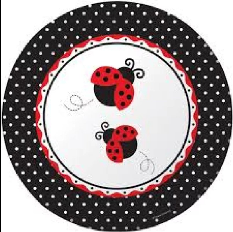 Assiette 10Po (8) - Fantaisie De Coccinelles Party Shop