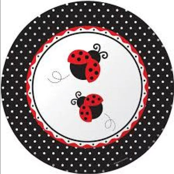 Assiette 10Po (8) - Fantaisie De Coccinelles - Party Shop