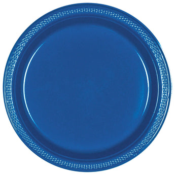 Assiettes De Plastique 9Po (20) - Bleu Royal Party Shop