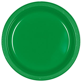 Assiettes De Plastique 9Po (20) - Vert Festif Party Shop