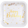 Santex - Assiette Happy Birthday Or (10) 9Po - Party Shop