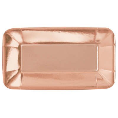 Assiettes Rectangulaire (8) - Rose Gold Party Shop