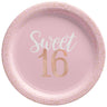 Amscan - Assiettes 10.5Po (8) - Sweet 16 - Party Shop
