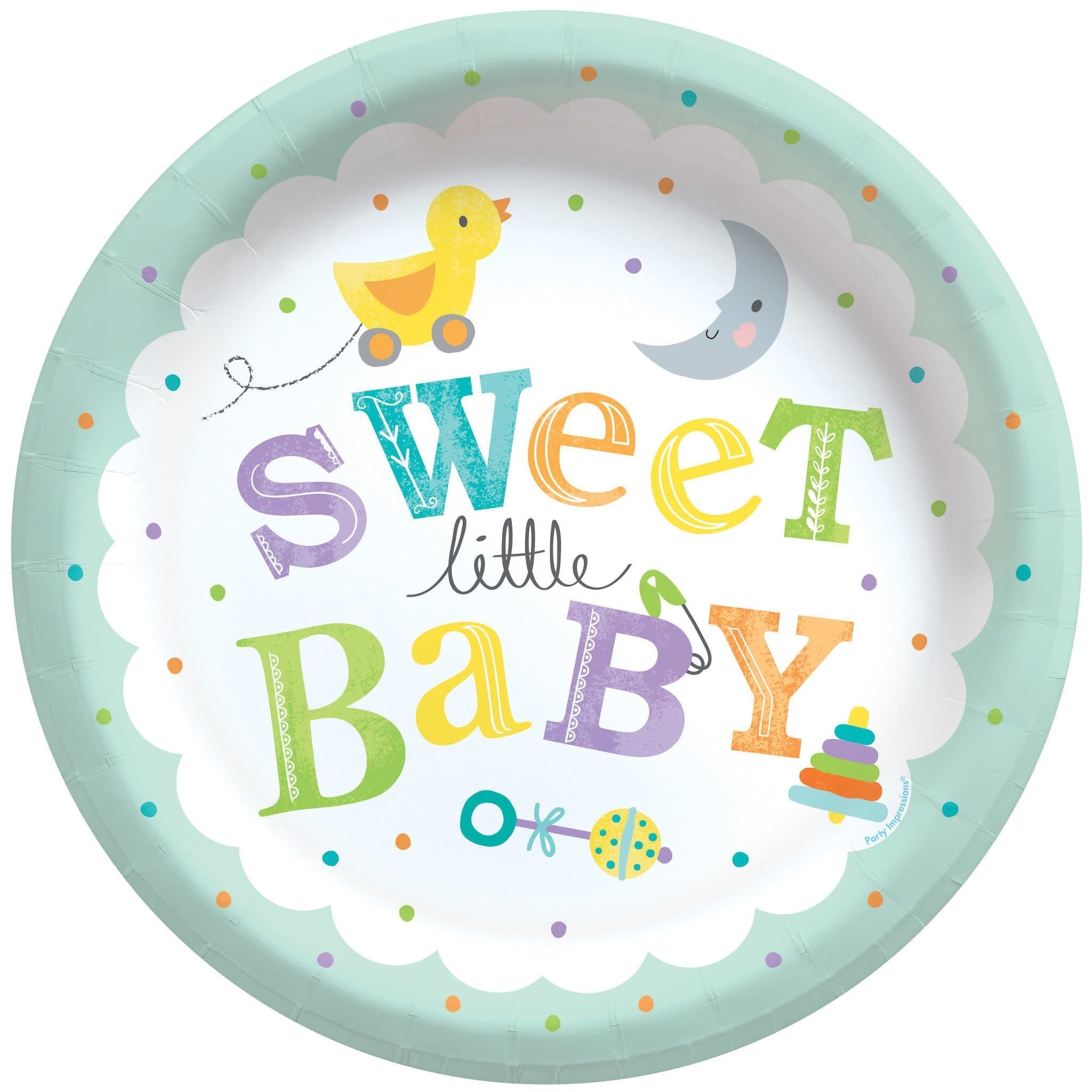 Assiettes 6.75Po (8) - Sweet Little Baby Party Shop