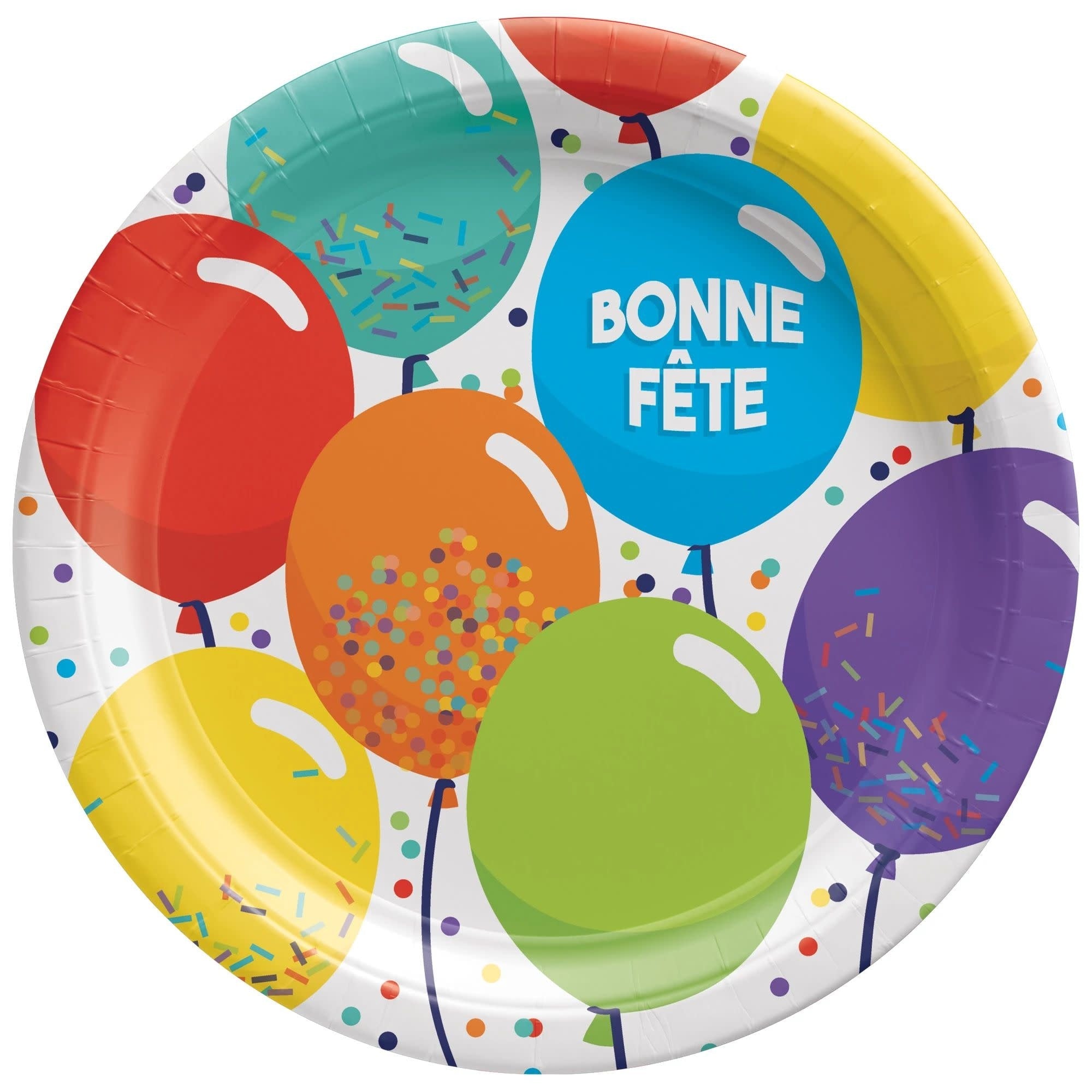 Assiettes 7Po (8) - Ballons Bonne FêteParty Shop