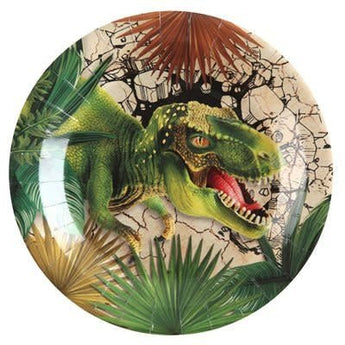 Assiettes 9Po (10) - Dinosaure Multicolore - Party Shop