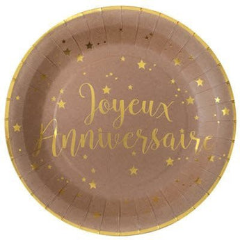 Assiettes 9Po (10) - Joyeux Anniversaire Party Shop