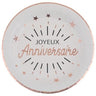 Santex - Assiettes 9Po (10) -  Joyeux Anniversaire Rose - Party Shop