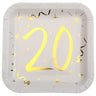 Santex - Assiettes 9Po (10) -  Or 20 Ans - Party Shop